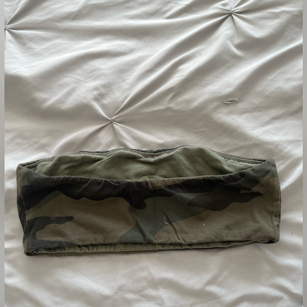 TNA camouflage/army bandeau top in size small - Picture 2 of 3